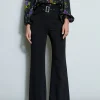 Elie Tahari Bottoms-Wide Leg Belted Pant