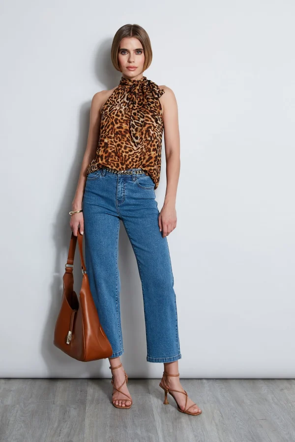 Elie Tahari Bottoms-Wide Leg Jean