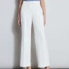 Elie Tahari Bottoms-Wide Leg Self-Belt Pant