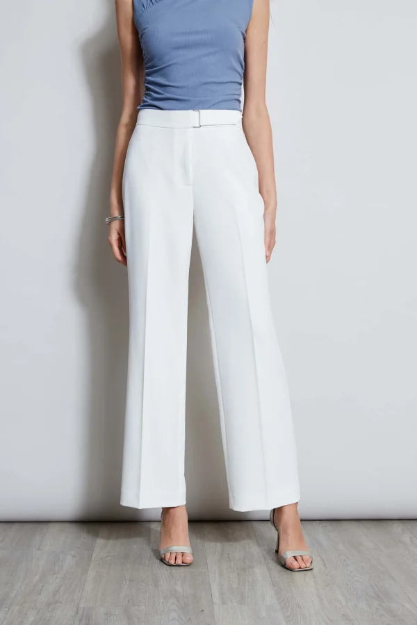 Elie Tahari Bottoms-Wide Leg Self-Belt Pant