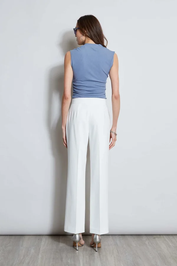 Elie Tahari Bottoms-Wide Leg Self-Belt Pant