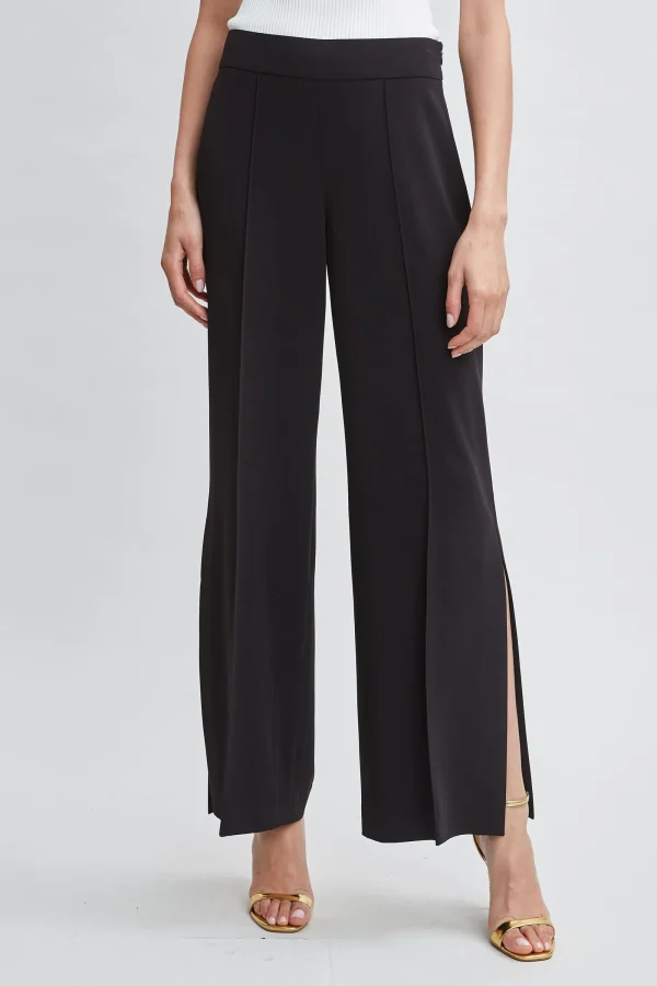 Elie Tahari Bottoms | Suiting-Wide Leg Slit Pant