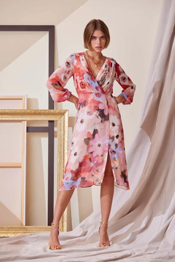 Elie Tahari Dresses & Jumpsuits | Long Sleeve Dresses-Wintergarden Floral Dress