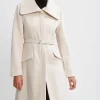 Elie Tahari Coats-Wool Belted Panel Coat