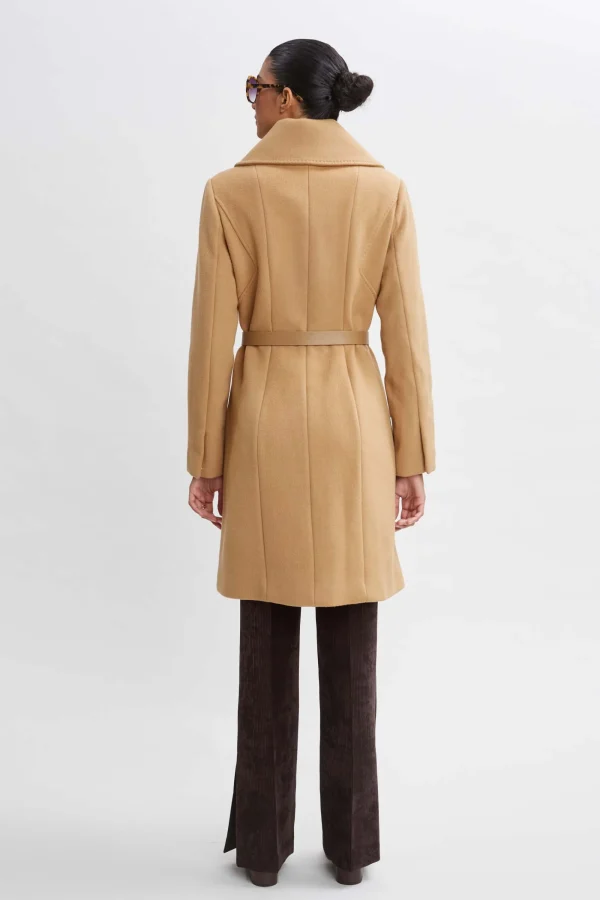 Elie Tahari Coats-Wool Belted Panel Coat