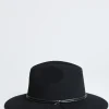 Elie Tahari Fragrance | Gloves-Wool Wide Brim Leather Trim Fedora Hat