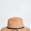 Elie Tahari Fragrance | Gloves-Wool Wide Brim Leather Trim Fedora Hat