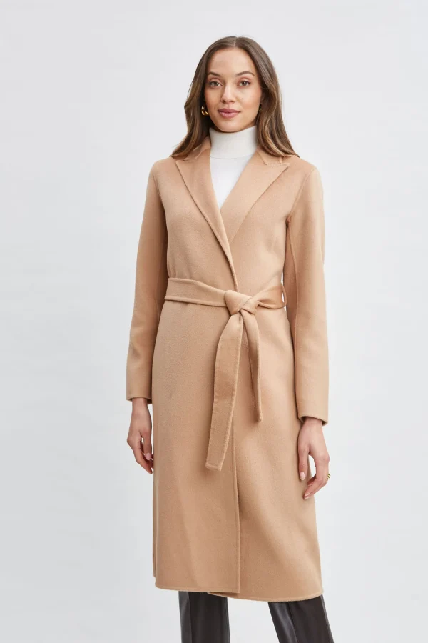 Elie Tahari Coats-Wool Wrap Coat