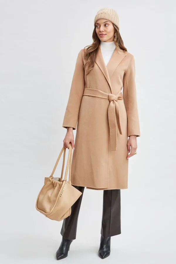 Elie Tahari Coats-Wool Wrap Coat