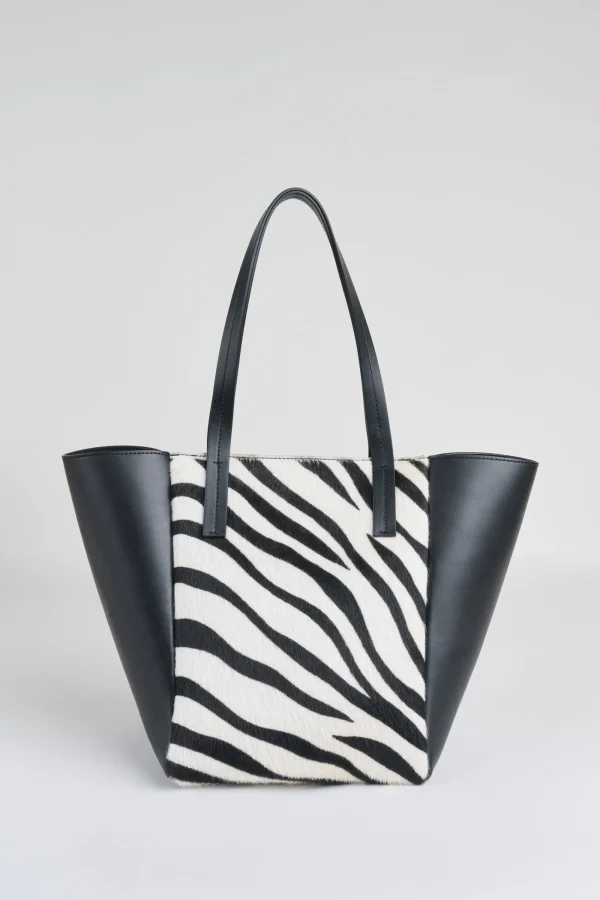 Elie Tahari Fragrance | Gloves-Zebra Calf Hair Tote