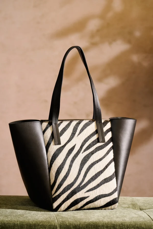 Elie Tahari Fragrance | Gloves-Zebra Calf Hair Tote